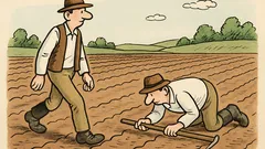 Dowcip: Chłopi chodzili po polu pionowo...