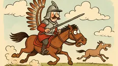 Dowcip: Husarz wjeżdża do stajni…