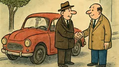 Dowcip: Tatuś kupił stary samochód ze stryjem