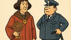 Dowcip: Kopernik – astronom, lekarz, biskup, policjant