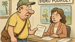 Dowcip: Janusz wchodzi do biura podróży i pyta: