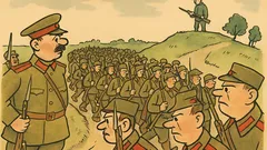 Dowcip: Rosjanie maszerują, a zza wzgórza pada głos