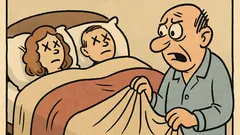 Dowcip: Mąż znalazł zwłoki żony obok