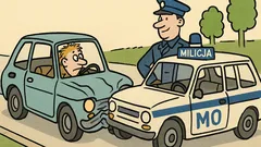 Dowcip: milicjant uczestniczy w wypadku…