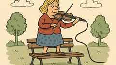 Dowcip: Danuśka weszła na ławkę i zaczęła