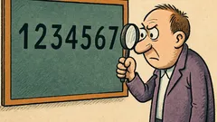Dowcip: Spójrz na cyfry 1–7, gdzie 8?