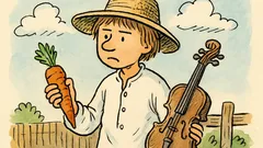 Dowcip: Janko Muzykant je marchewkę i skrzypce