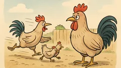 Dowcip: Rozmawiają dwa koguty o kurach