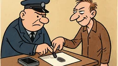 Dowcip: Policjant pyta: ma pan odciski?